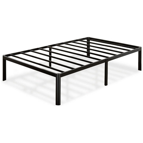 Zinus Single metal bed frame - black steel, steel slats, tool-free setup - AU-MPRC-16S