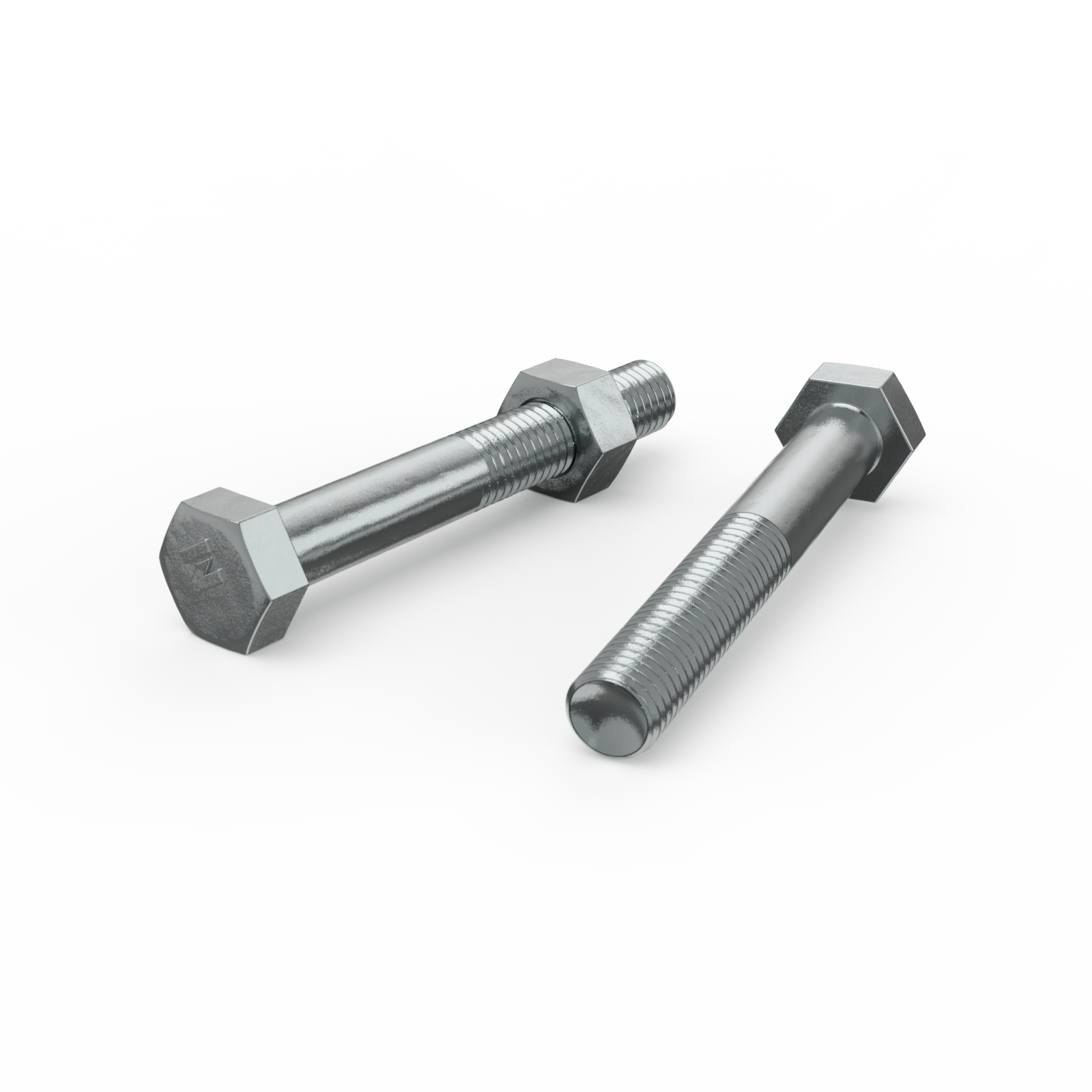 ZENITH M10 x 75mm Zinc Plated 4.6 Grade Hex Head Bolt and Nut