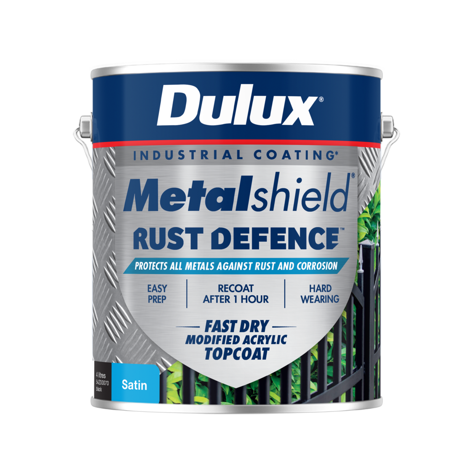 Dulux Metalshield Rust Defence 4L Black Satin