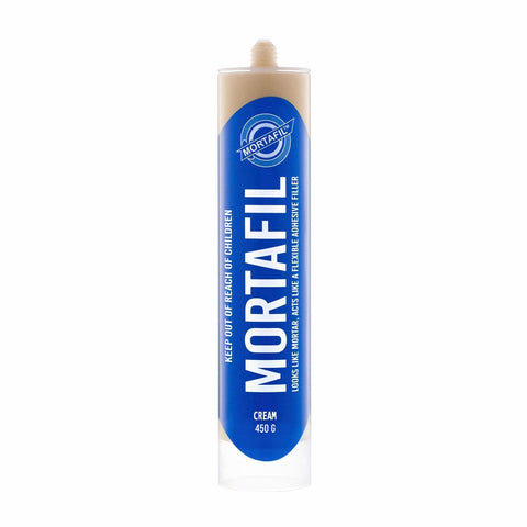 Mortafil 450g Cream Mortar, Flexible Polymer-Based Adhesive Filler
