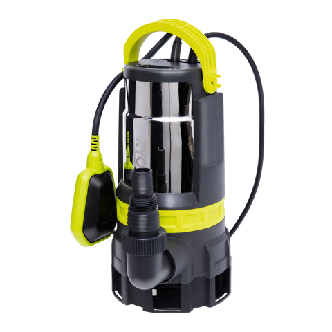 Ryobi 750W Clean and Dirty Water Submersible Pump RACSUP12 - 16,500L/hr
