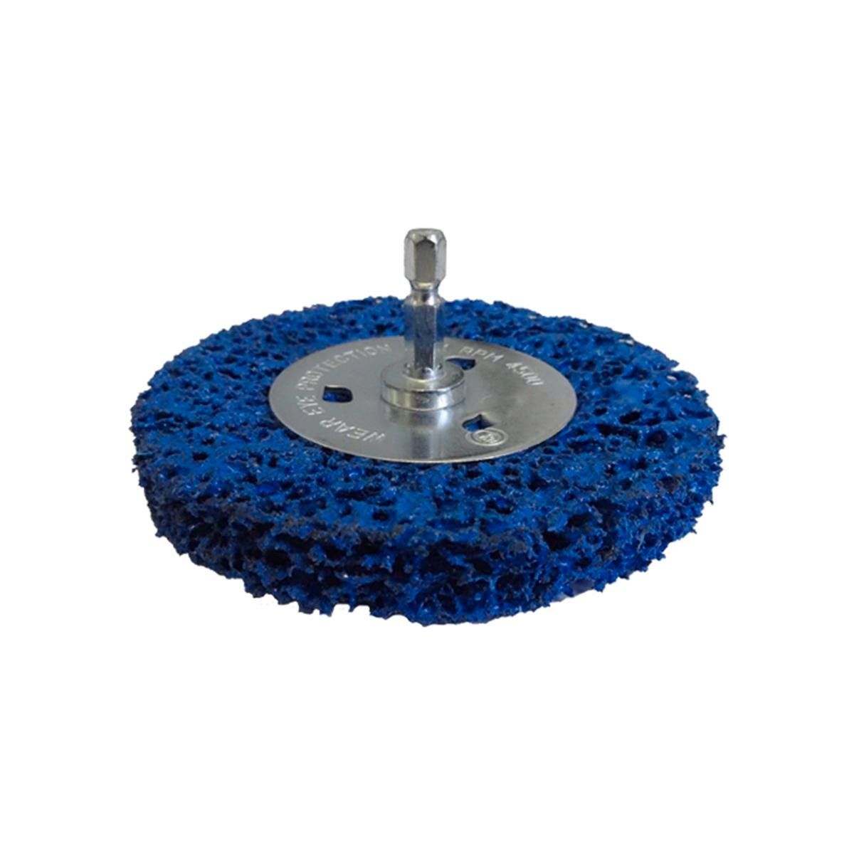 Josco 100mm Strip-It Wheel, Silicone Impregnated Abrasive Nylon, for Drill