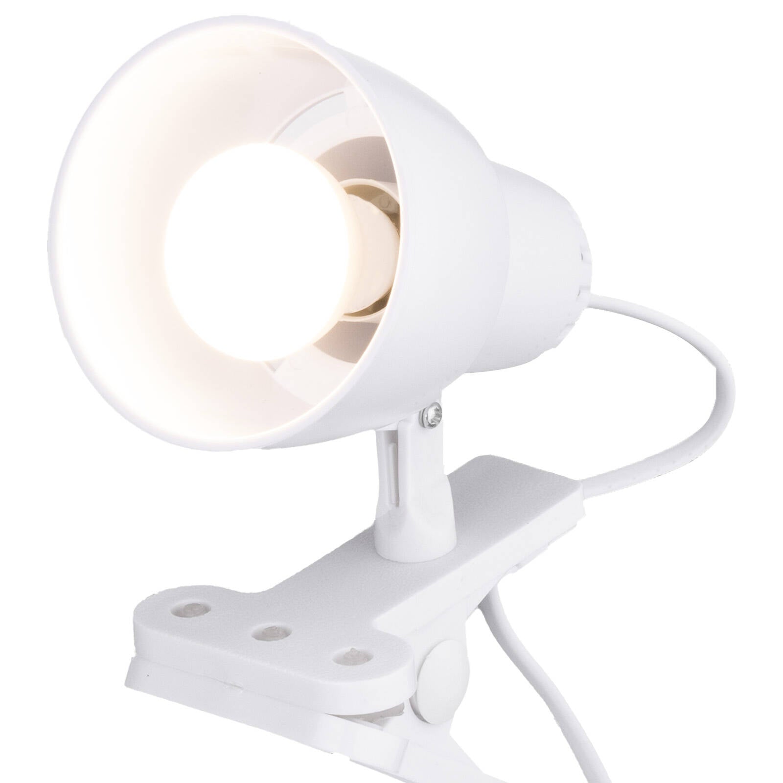 Verve Design Cassy White Adjustable Clip Lamp 15W Plastic ATL155WH