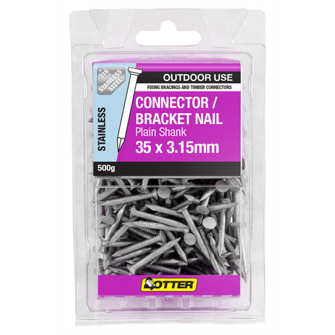 Otter 500g 35 x 3.15mm 316 Stainless Steel Connector Bracket Nails