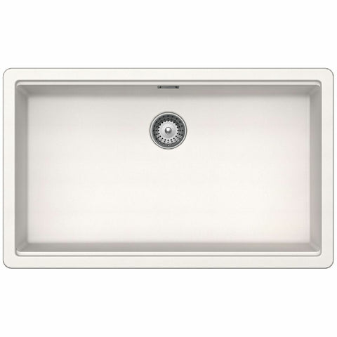 Abey Schock Greenwich Polaris large single bowl Cristadur granite sink - White - GN-100XLW