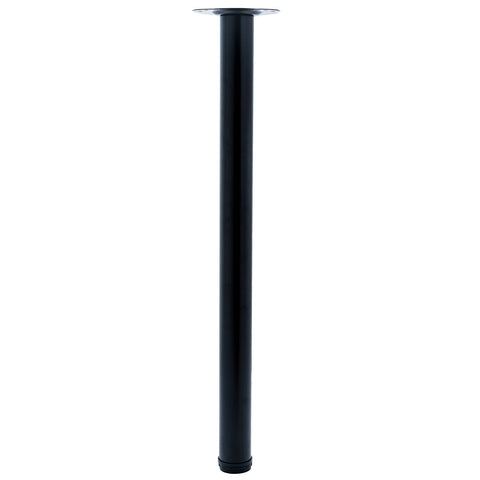 Taskmaster 700 x 50mm Black Steel Table Leg Matte Black