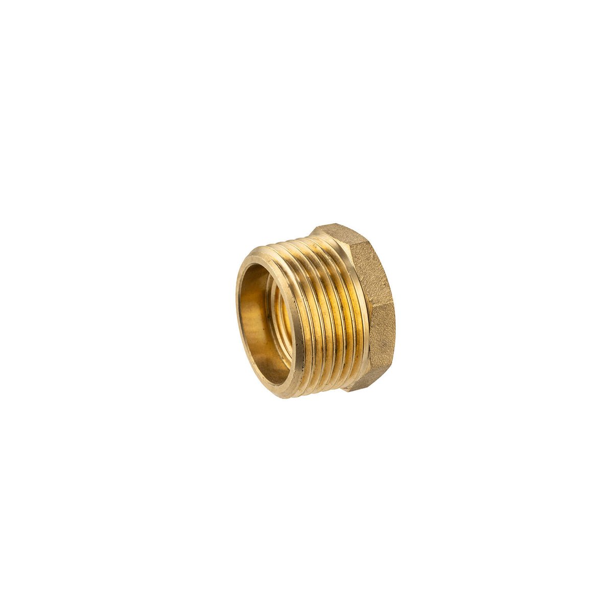 Brasshards Brass Threaded Hex Reducing Bush 25 x 15mm - Lead-Free - Corrosion Resistant - SuperSaverAU - view 1