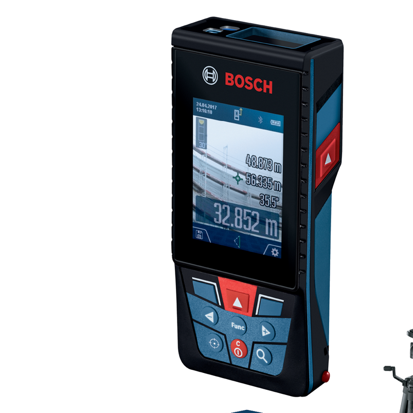 Bosch Professional Distance Measurer - 150m - Red Beam - Bluetooth IP54 - SuperSaverAU - view 1