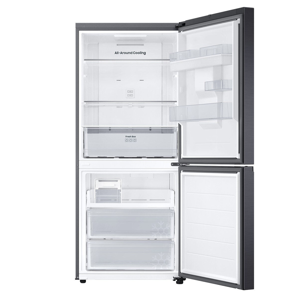 Samsung 455L Bottom Mount Fridge - Black, Non-Plumbed Water Dispenser, SmartThings Wi-Fi - SRL4600BD
