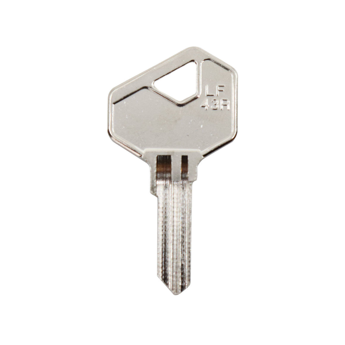 EHI LF43R Silver Blank Key 45mm Nickel Plated Brass