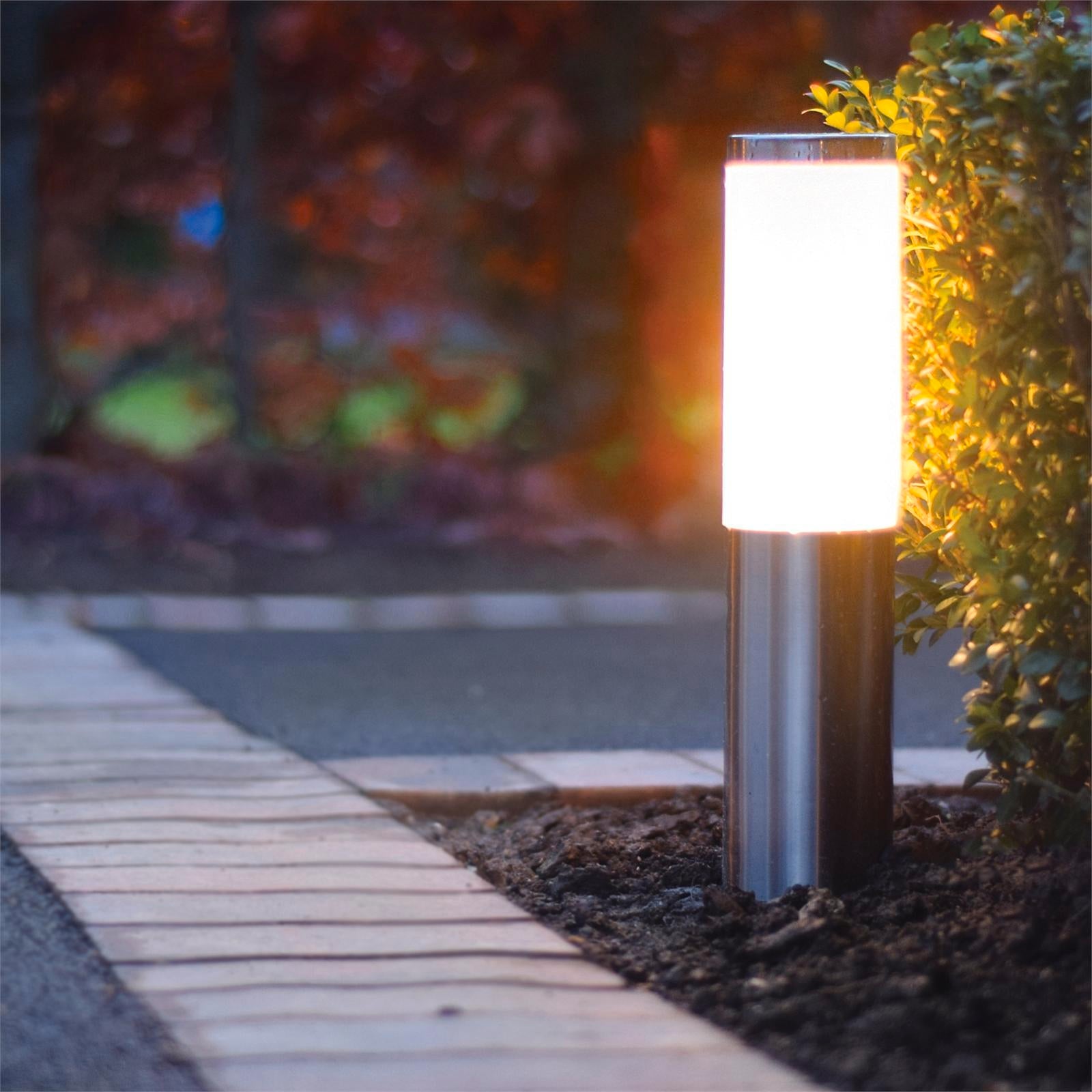 Elluminate Warm White Stainless Steel Garden Bollard Light 75mm 12V Weather Resistant Outdoor