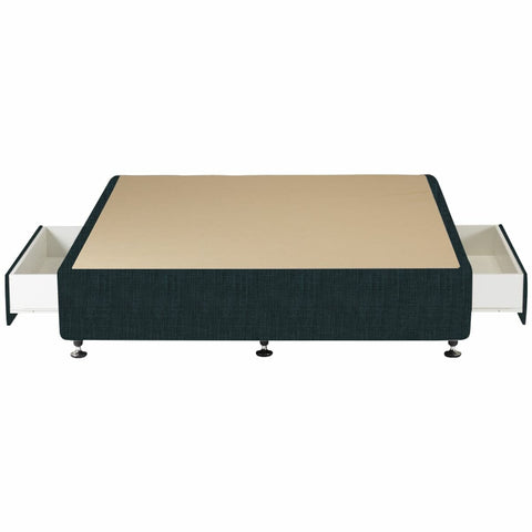 A.H. Beard Designer 2 Drawer Queen Bed Base - Denim Blue, 30kg Per Drawer, Australian Made - FODET4BQUE