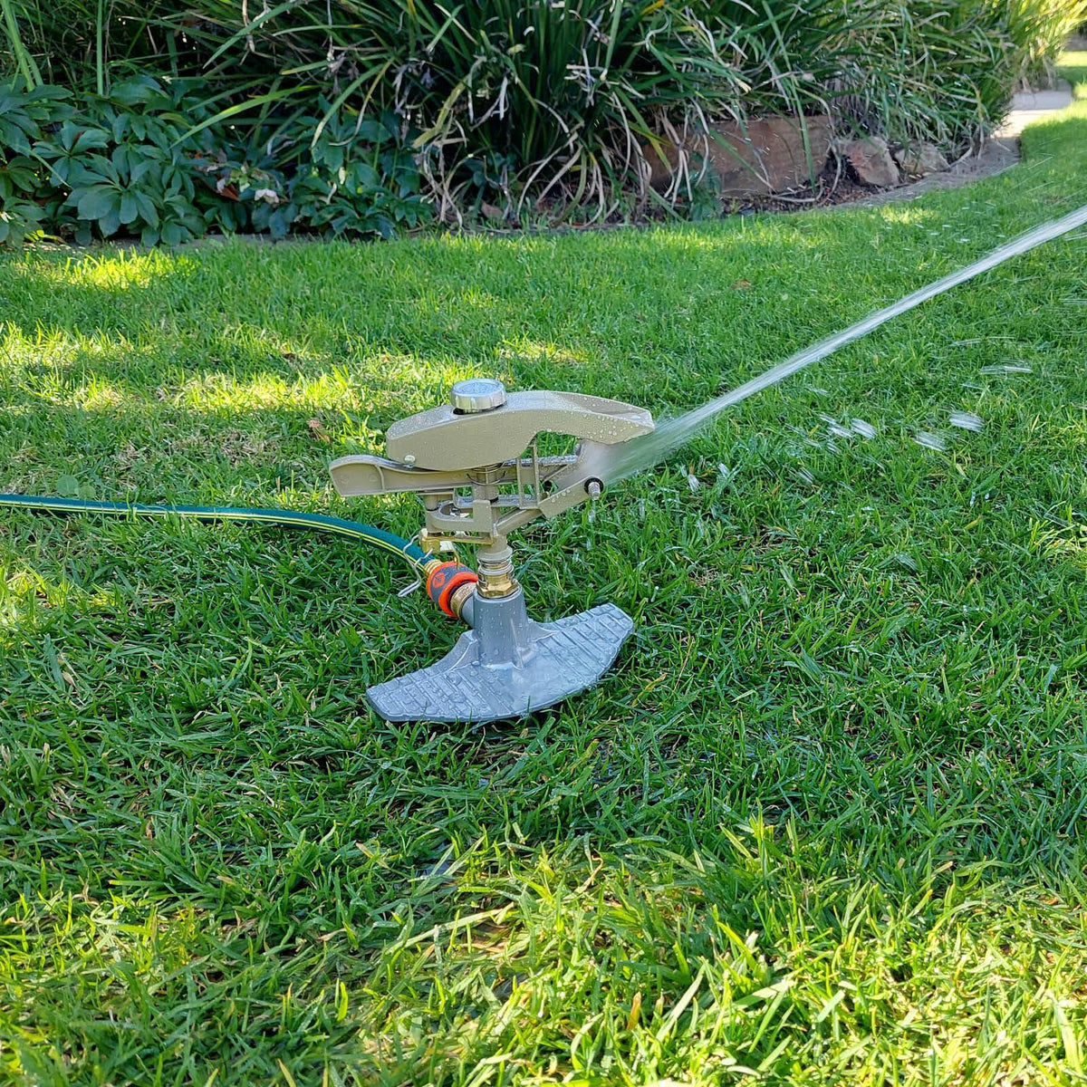 Pope Goliath Professional Impact Sprinkler - Metal, Adjustable Arc, 26m Coverage