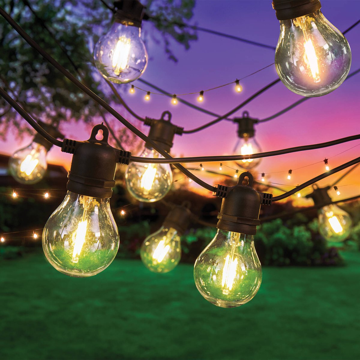 Lytworx 12m Warm White Double Filament Festoon Lights 25 Pack 70739 - Connectable, Remote