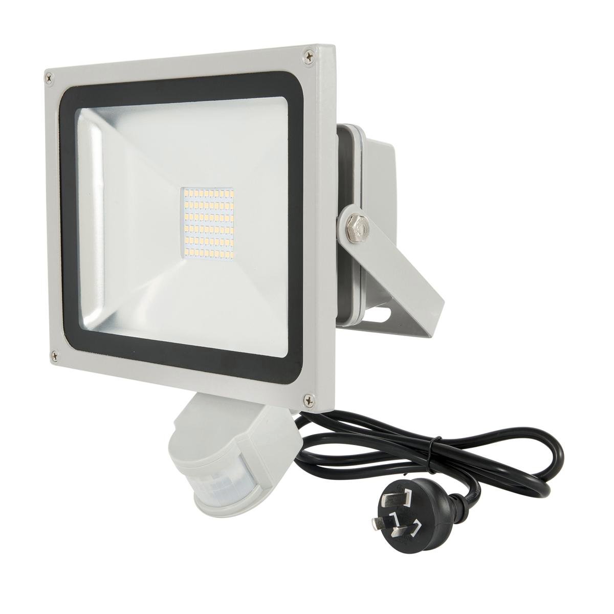 Brilliant 30W Ranger III DIY LED Sensor Flood Light Grey 2700lm 180 Degree 12m