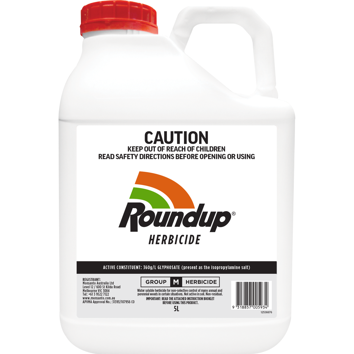 Roundup Herbicide Non-Selective Concentrate Weedkiller 5L