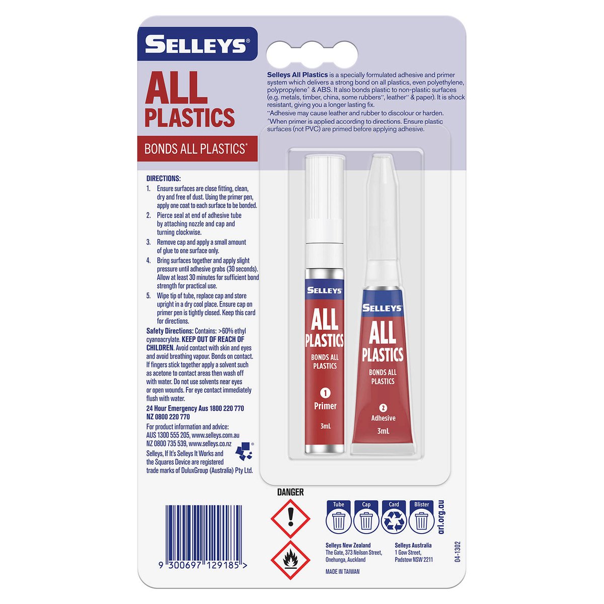 Selleys All Plastics Glue - 3ml - Clear - Shock Resistant - SuperSaverAU - view 2