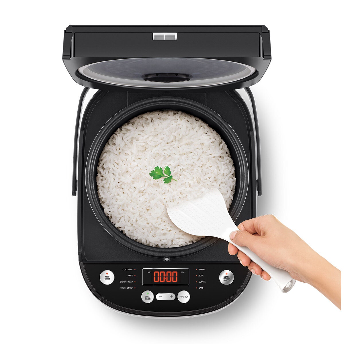 Breville the Rice Box Pro rice cooker - 10 cup capacity, Fuzzy Logic, eight presets, silver - LRC470BSS