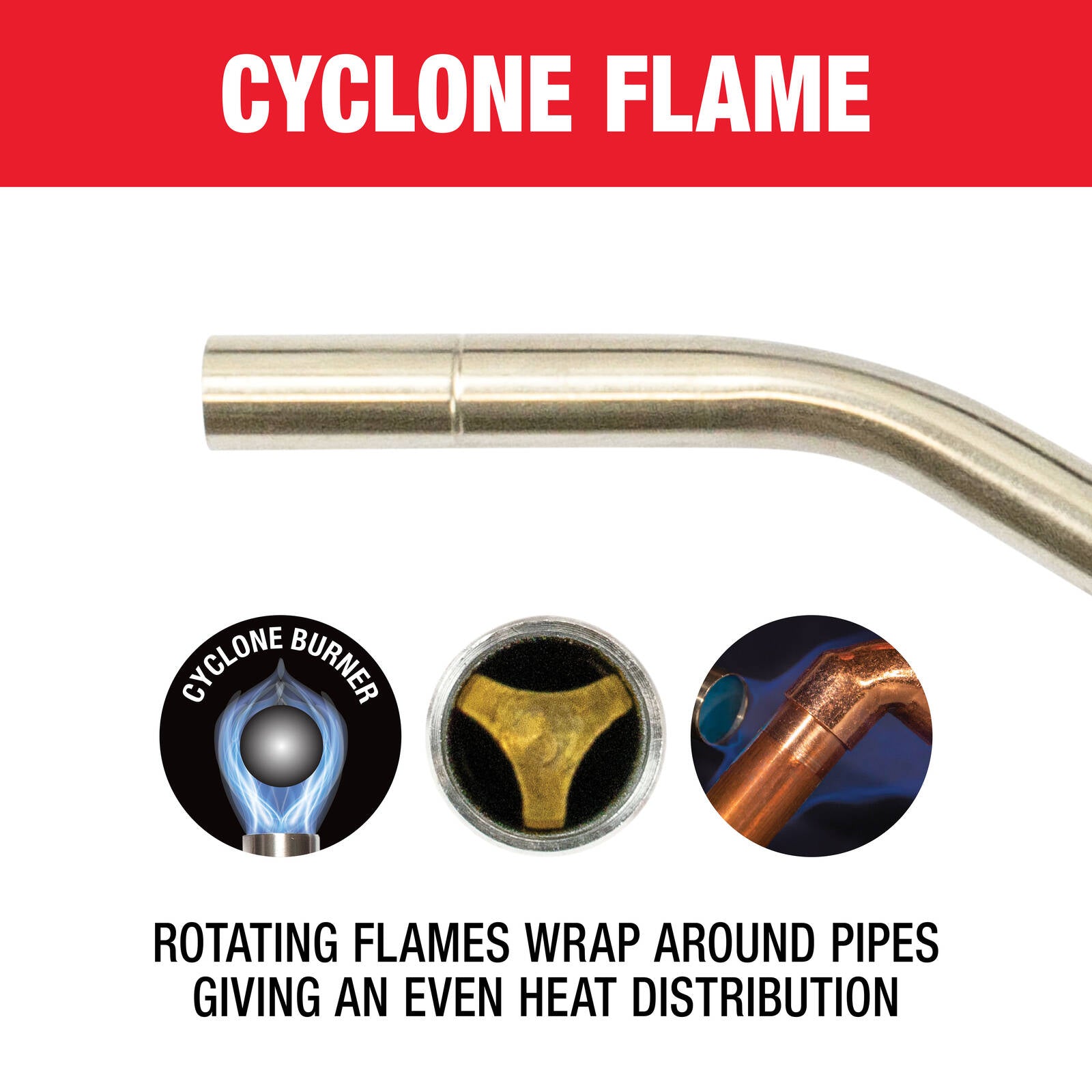 Tradeflame Mini Cyclone Torch - Trigger Ignition, Variable Flame