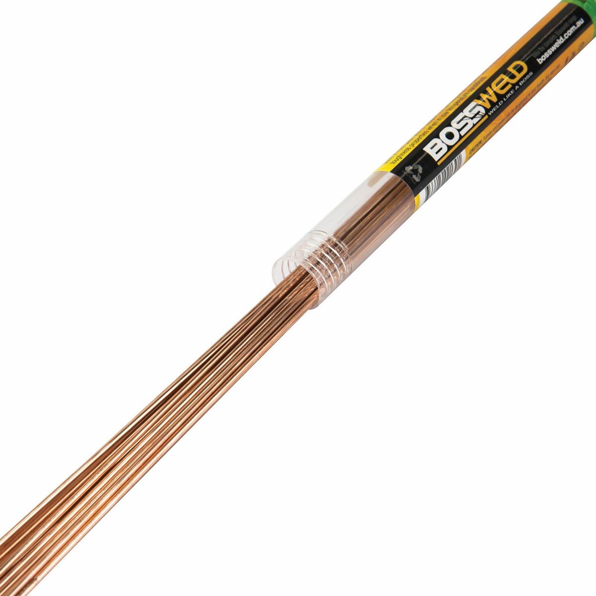 Bossweld 70S-6 1.6mm x 500mm Mild Steel TIG Rods - 20 Pack 300049B
