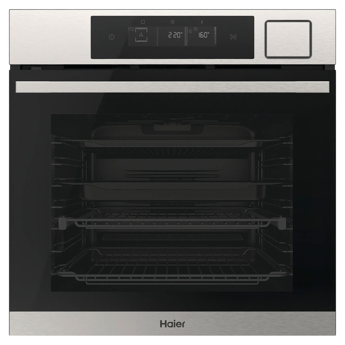 Haier 60cm 600 Series Pyrolytic Oven - 78L, 16 Functions, Steam Assist Plus, Air Fry - HWO60S16TPX5