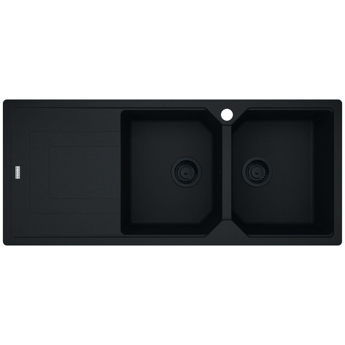 Franke Urban double bowl topmount or flush mount sink - left hand drainer - Matte Black - UBG621MBLHD