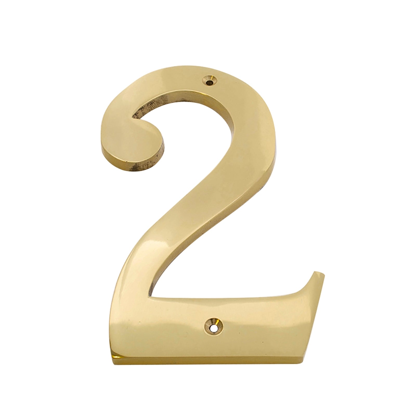 Sandleford 150mm Solid Brass House Number 2 - Weather Resistant, Fixings Included
