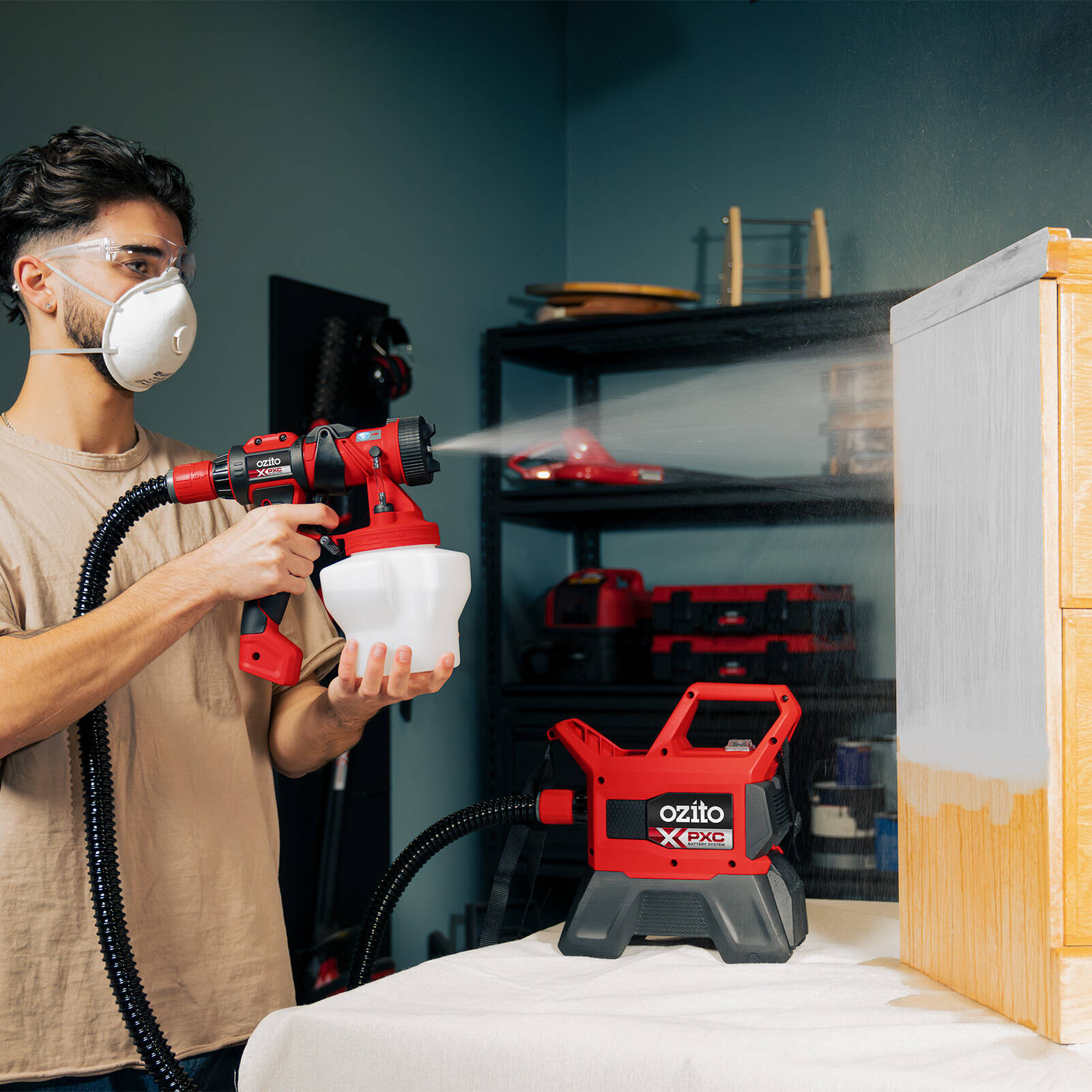 Ozito PXC 18V Paint Spray Station Skin Only PXPSSS-018