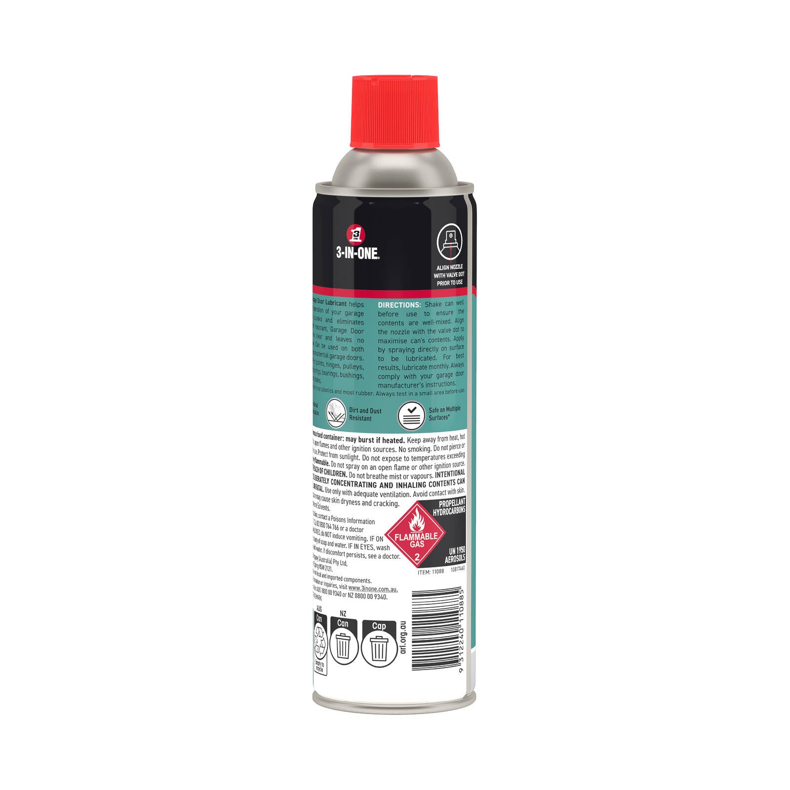 3-IN-ONE Professional Garage Door Lubricant Aerosol, 300g
