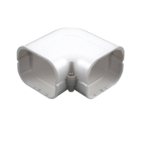 Stahl Air Conditioning Conduit Flat Elbow, 100mm, Light Beige uPVC, Indoor/Outdoor