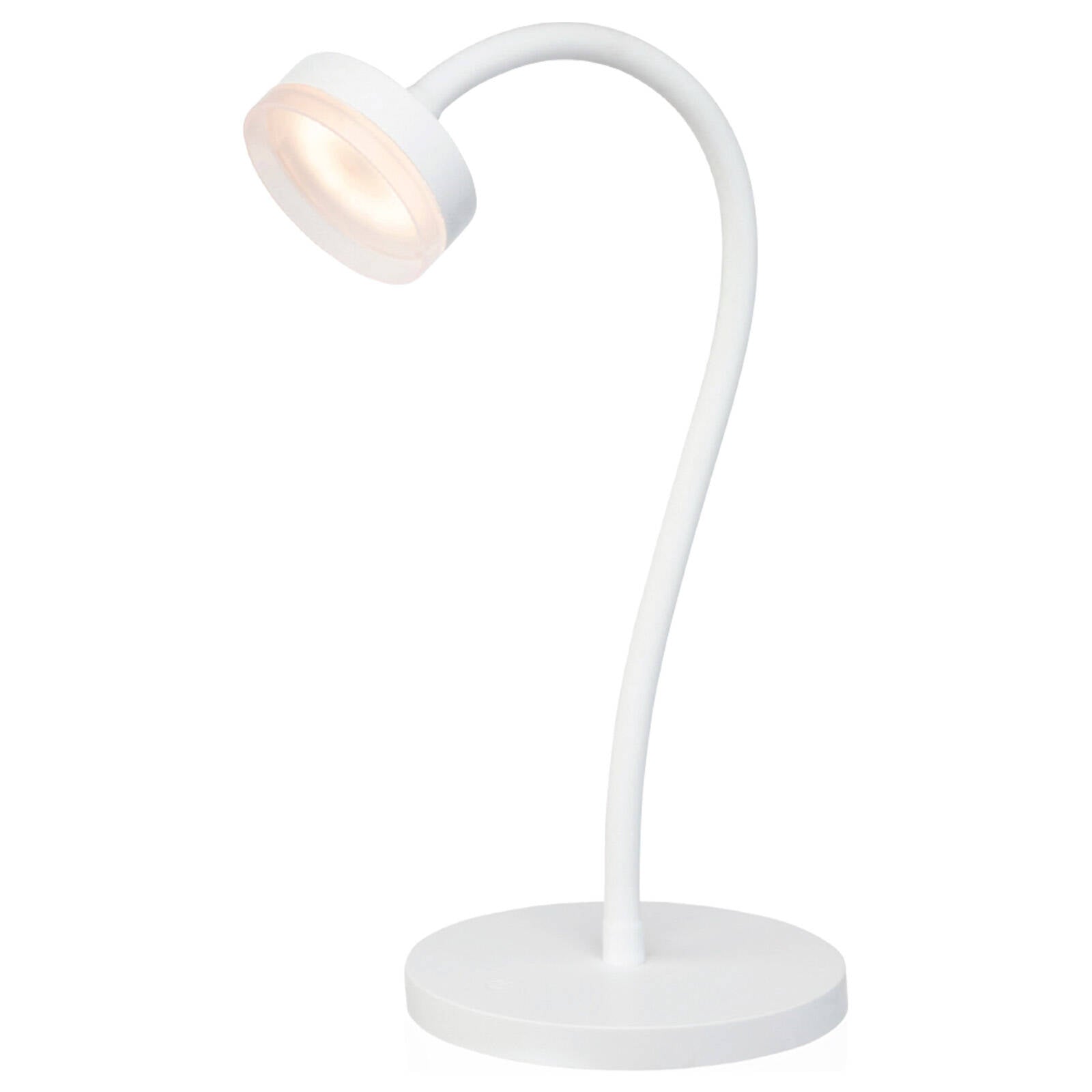 Brilliant Jerico 3W White LED Desk Lamp with Touch Switch & Adjustable Head 20873/05