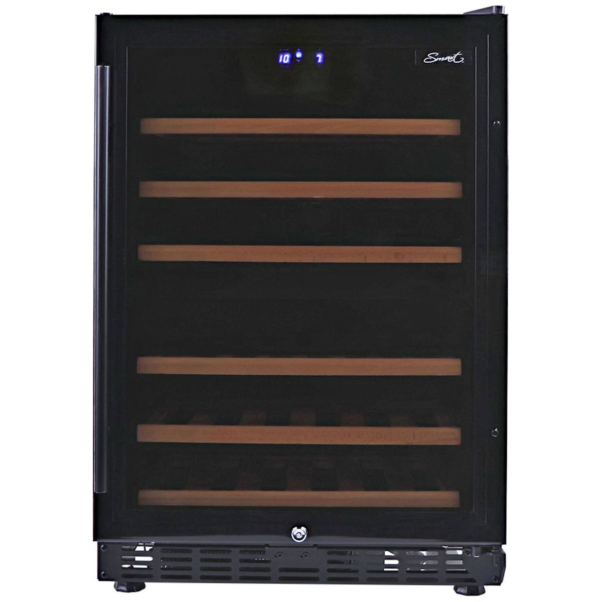Smart 154L Dual Zone 46 Bottle Underbench Wine Fridge - Black, Active Carbon Filter - SMAWC54DN