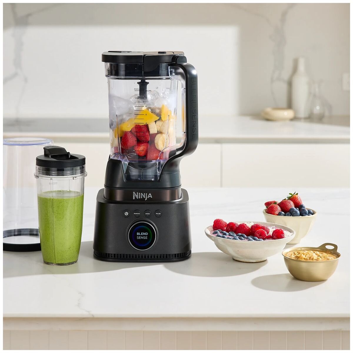 Ninja Stealth IQ Kitchen System Blender and Food Processor - 800W, Auto-iQ Programs, Black - QX401