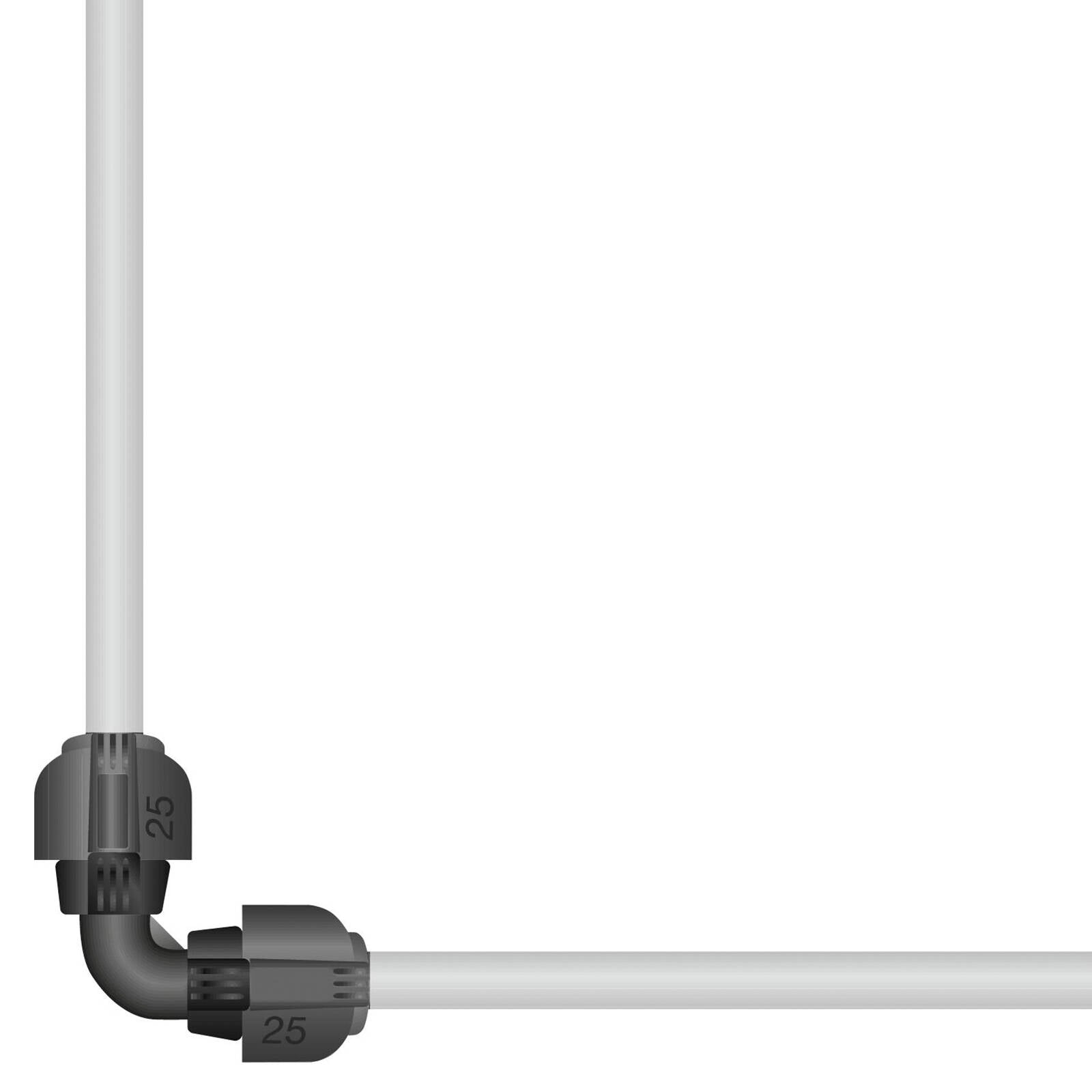GARDENA 25mm Pipeline Elbow Black High-Impact Plastic