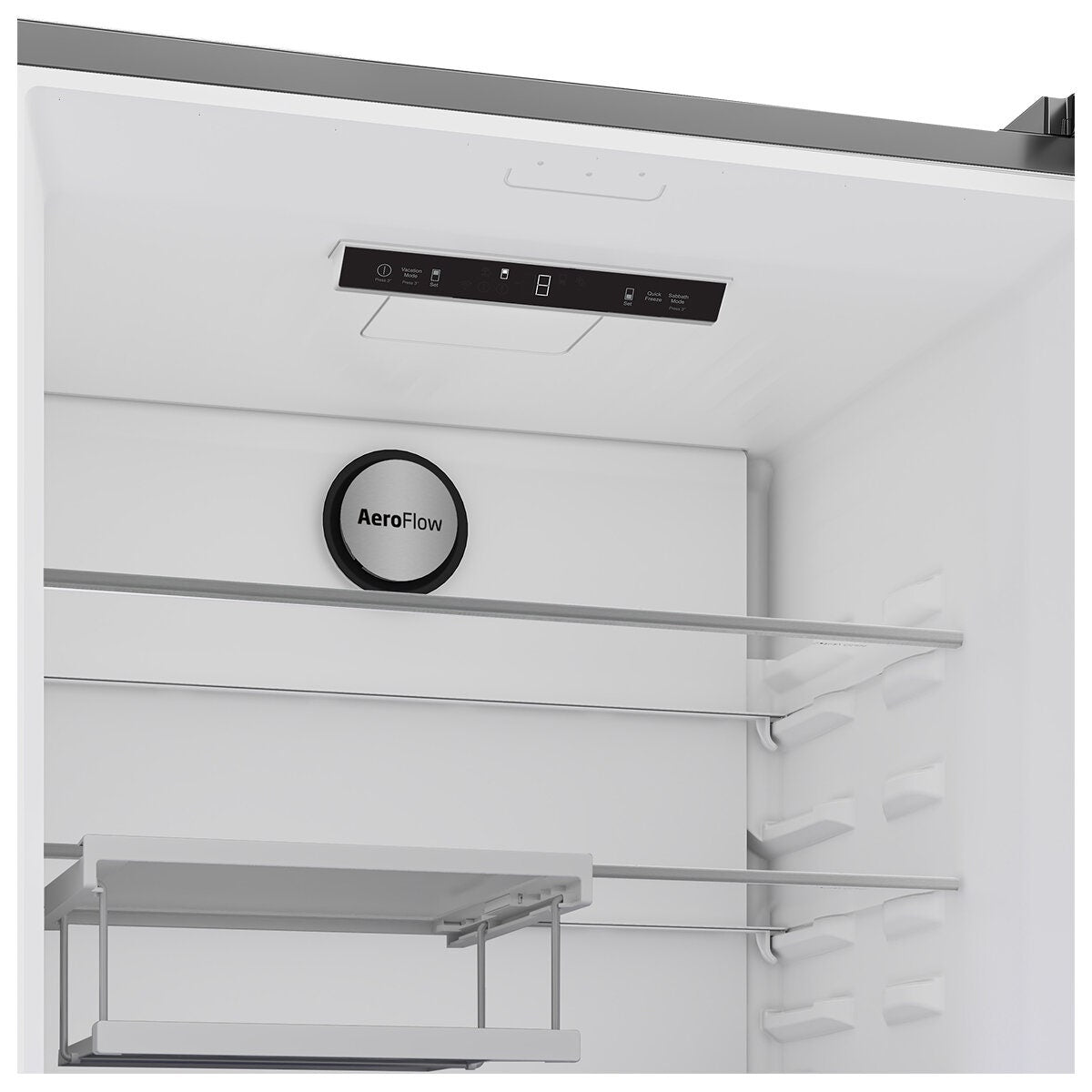 Beko 445L bottom mount fridge - dark pearl steel, NeoFrost dual cooling, 4.5 star rating - BBMB445PDX