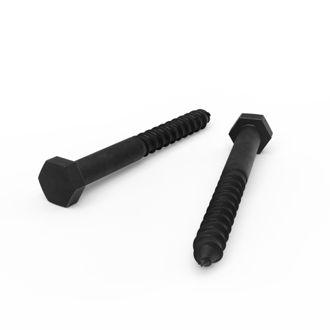ZENITH M10 x 100mm Hot Dipped Galvanised Black Hex Head Coach Screw