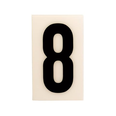 Sandleford 60mm White Self Adhesive House Number 8 - Gloss Weather Resistant