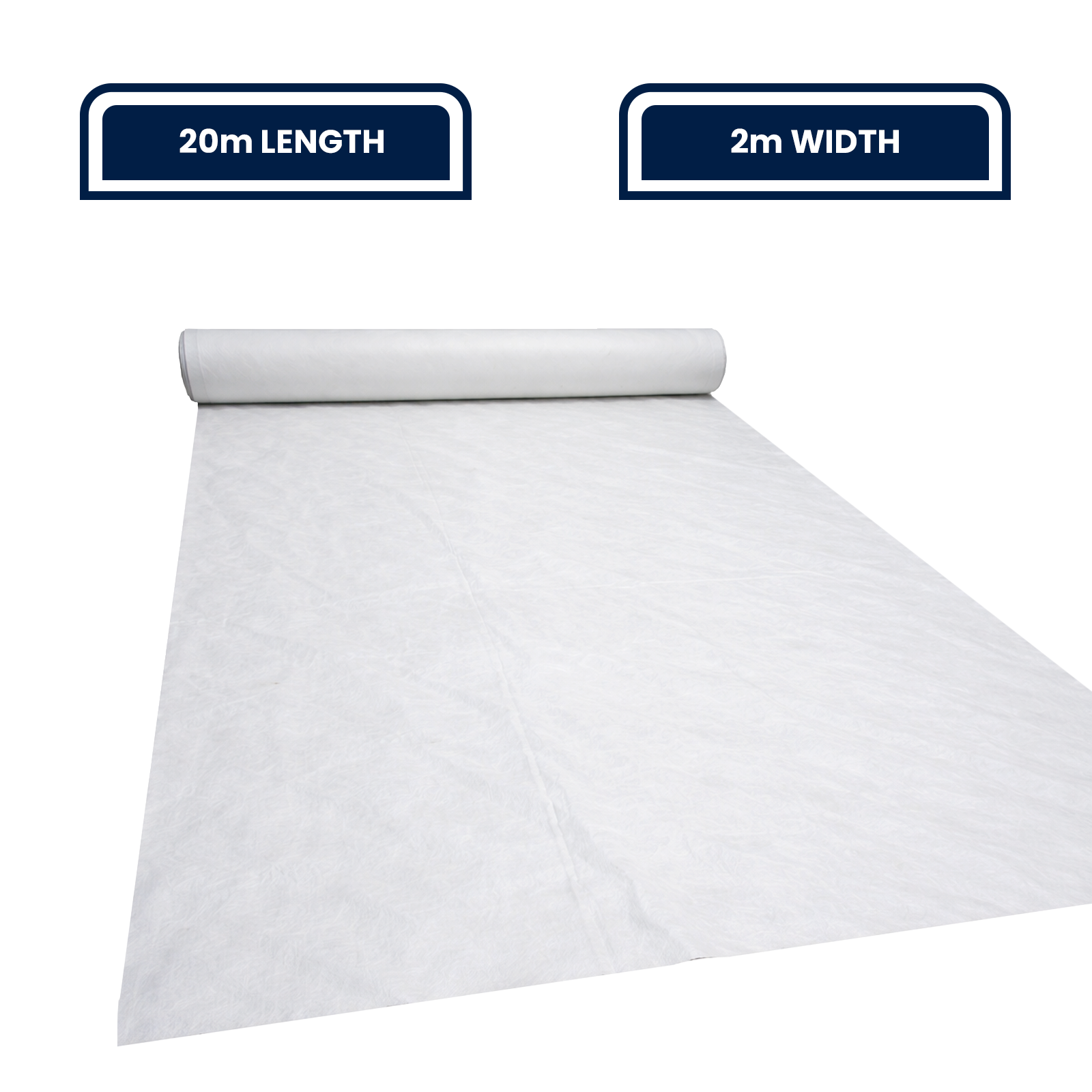 Grunt 2 x 20m Non Woven Geotextile Drainage Membrane Fabric