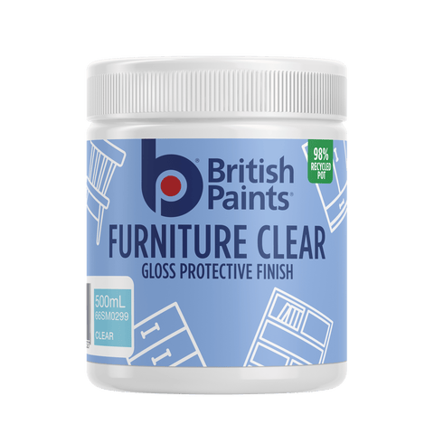 British Paints 500ml Furniture Clear Gloss Protective Finish