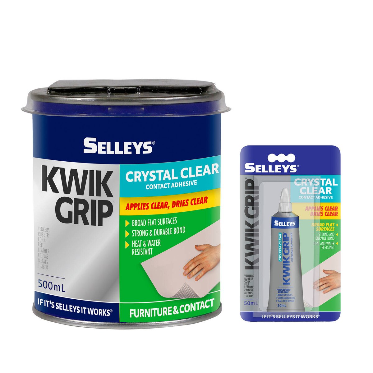 Selleys Kwik Grip Crystal Clear Adhesive 50ml Solvent Based Strong Bond - SuperSaverAU - view 4