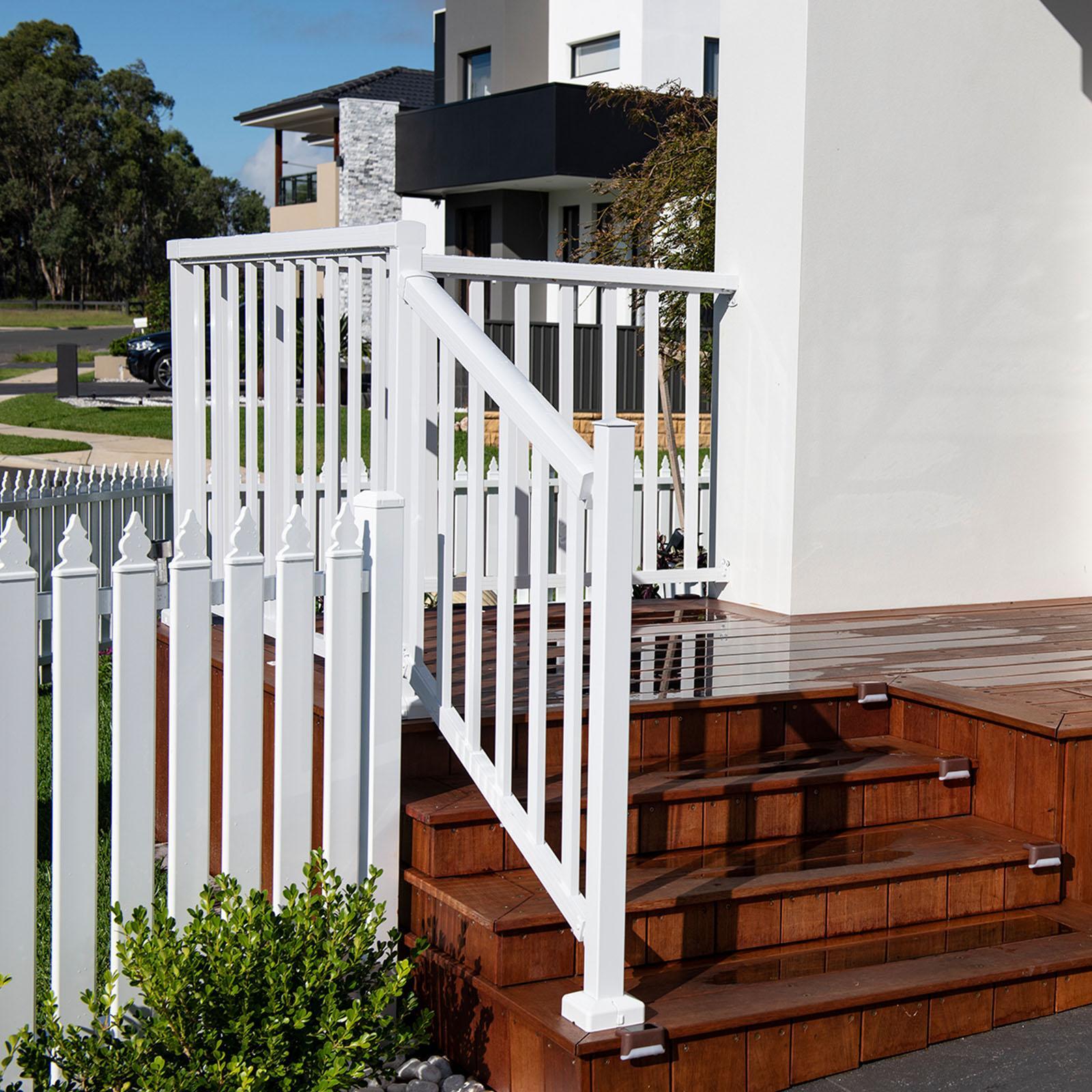 Peak Aluminium Balustrade White Post Base Cover