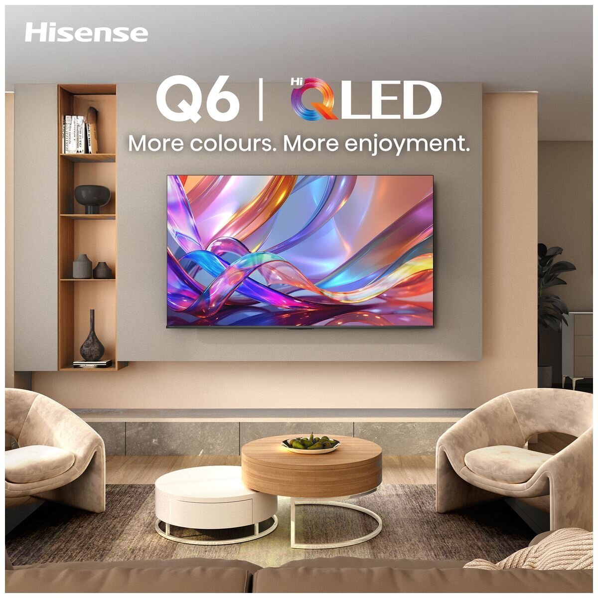 Hisense 65 Inch Q6S 4K Hi-QLED Smart TV - Dolby Vision, 7.0 Star Energy Rating - 65Q6SAU