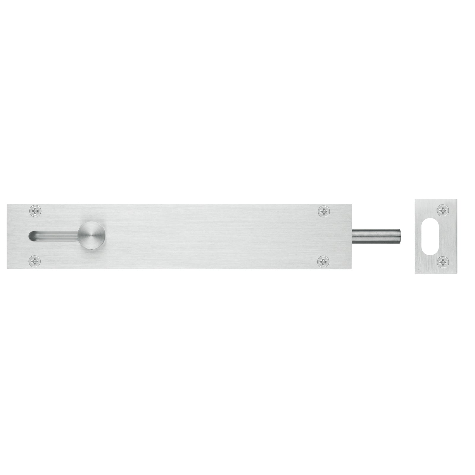 Delf Trade 150mm Satin Chrome Door Drop Bolt - Zinc Alloy