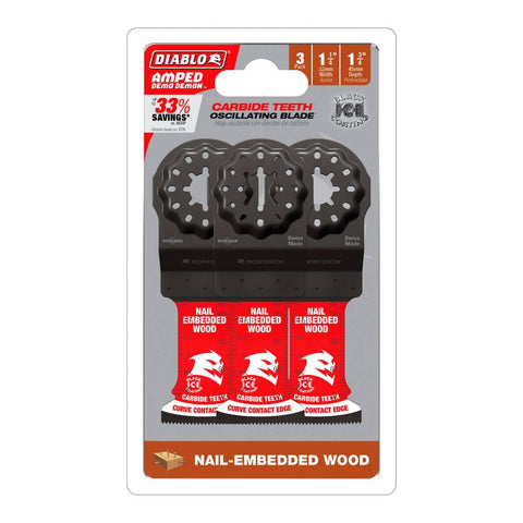 Diablo 32mm Starlock Amped Demo Demon Carbide OMT Blades 3 Pack - Durable Cutting - SuperSaverAU - view 1