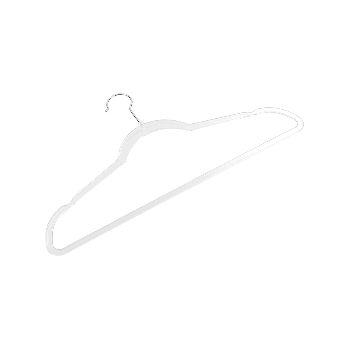 Boxsweden Crystal Space Saving Clothes Hangers 6 Pack - Clear PP Slim 235 x 445mm
