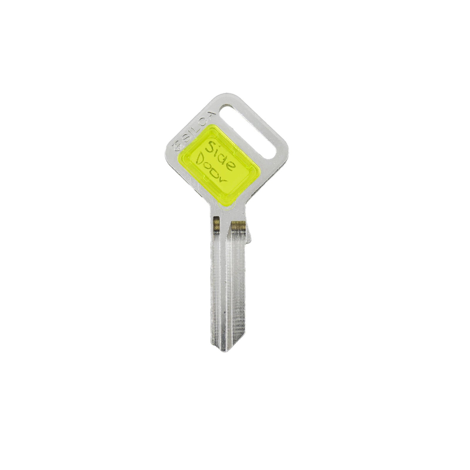 EHI LW4 Yellow Specialty Taggy Key, Nickel Plated Brass & Plastic, for Cutting