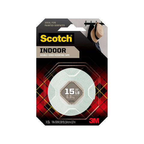 Scotch-Mount Indoor Double Sided Foam Mounting Tape 2.5cm x 1.3m