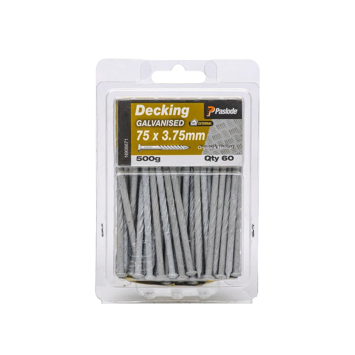 Paslode Griplock Nails - 75mm x 3.75mm - Galvanised - Heavy Duty - 60 Pack - SuperSaverAU - view 1