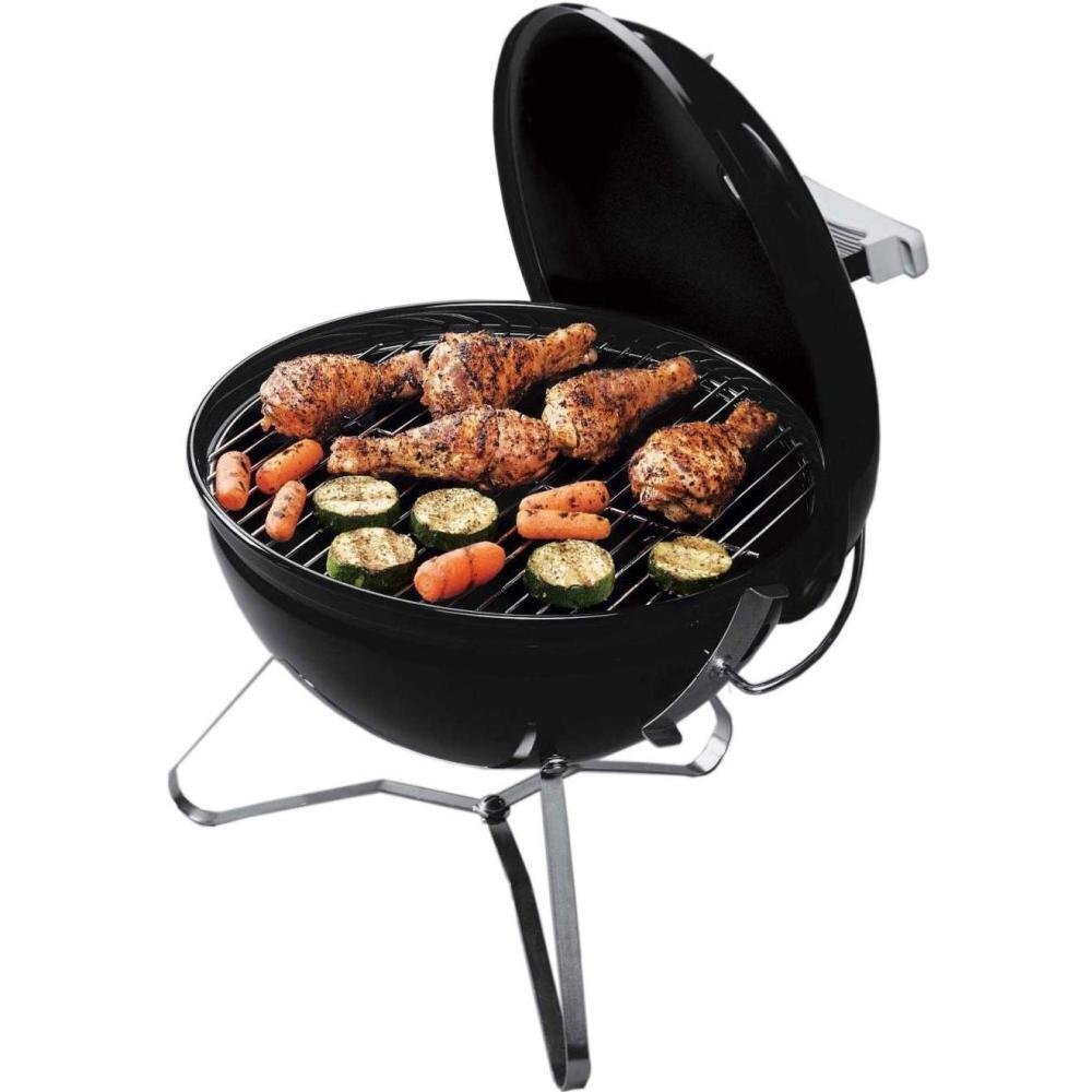 Weber Smokey Joe Portable Charcoal BBQ - Black - Adjustable Air Vents - 10 Year Warranty - K10024