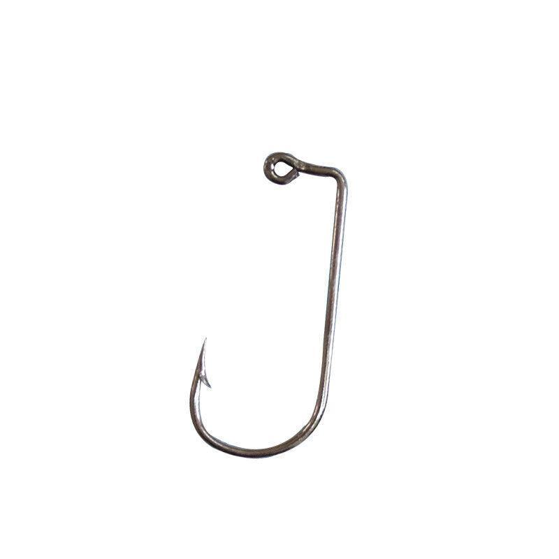 90 Degree High Carbon Steel Jig Hooks for Fishing - Size 1/0, Pack of 100